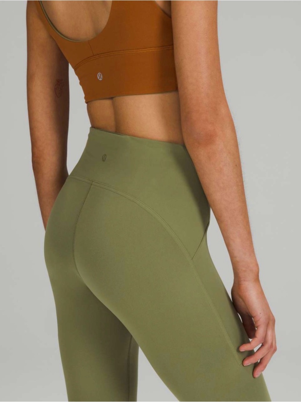Lululemon InStill High-Rise Bronze Green Leggings Size 14 NWOT - Picture 3 of 7